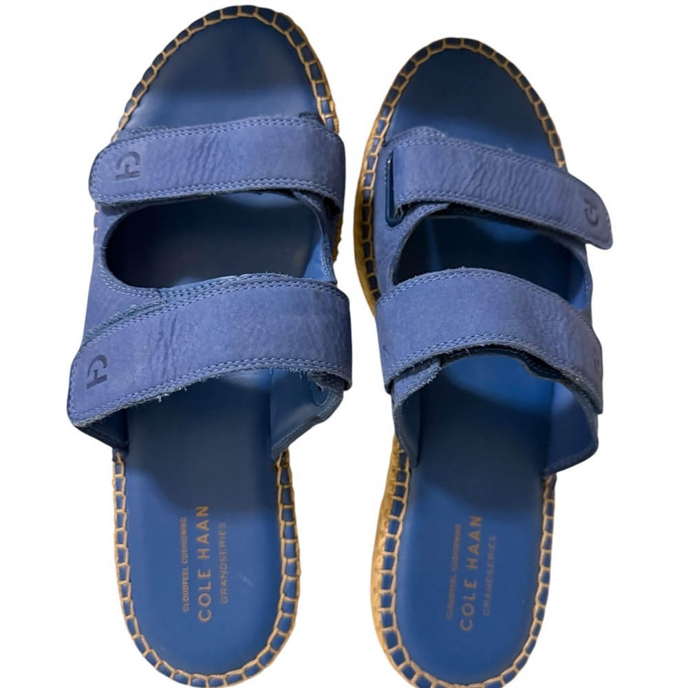 Cole Haan Women's Blue Double-Strap Sandal